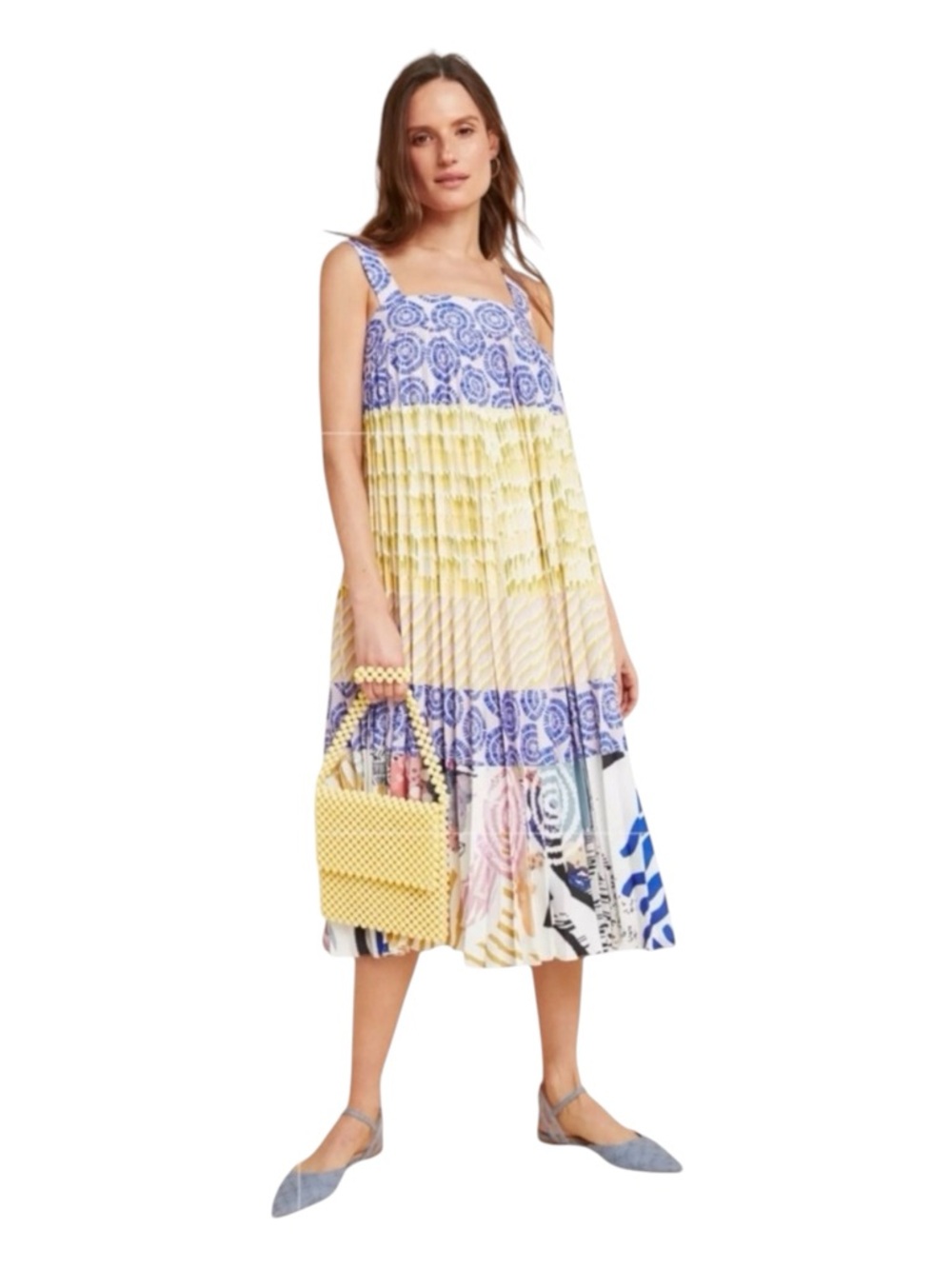 ANTHROPOLOGIE GEISHA DESIGNS Charleston Midi Dress, Size M.